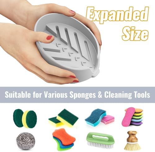 NiHome Silicone Sponge Holder for Kitchen Sink, Fits Scrub Daddy Mommy - Image 3