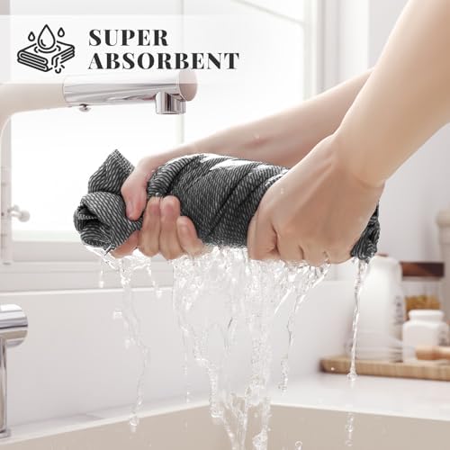 Homaxy 3 Pack Cotton Terry Premium Kitchen Towels, 18 x 28 in - Image 3