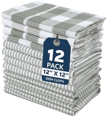 LANE LINEN 100% Cotton Kitchen Dish Cloths, Ultra Soft Absorbent Quick Drying by LaneLinen