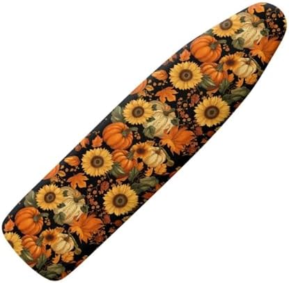 Extra Wide Ironing Board Cover Thanksgiving Pumpkin Sunflower Heavy Duty Thick by Psesaysky
