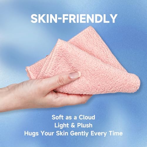 TEAWOO Coral Velvet Nude Pink Washcloths 12 Pack, Highly Absorbent and Soft - Image 4