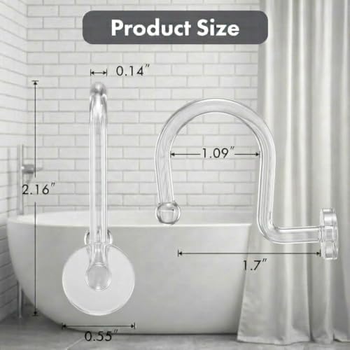 Bathway Plastic Shower Curtain Hooks, Decorative Hooks - Image 6