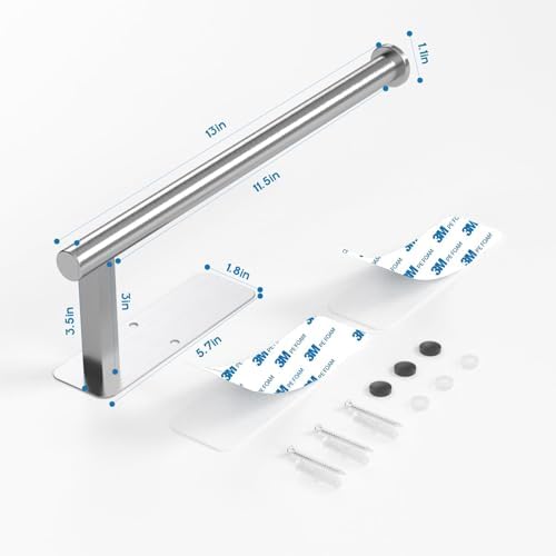 ASTOFLI Paper Towel Holder Under Cabinet No Drilling, Self Adhesive Paper Towel - Image 3