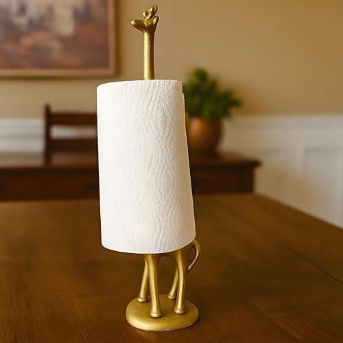 Giraffes Paper Towel Holder Cast Iron Paper Towel Holder Funny Toilet Paper - Image 4