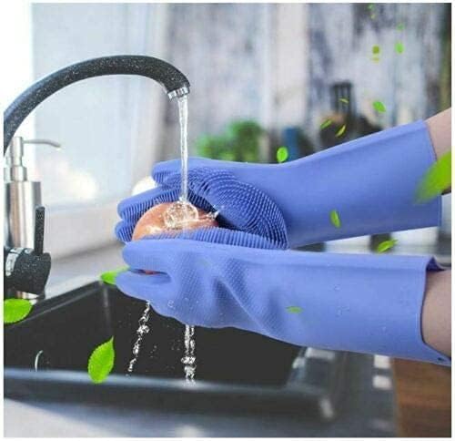 Silicone Dishwashing Gloves, Pet Grooming Rubber Scrubbing - Image 7