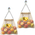 Reusable Hanging Storage Mesh Bags, 2 Bags & 2 Hooks by TAMALL
