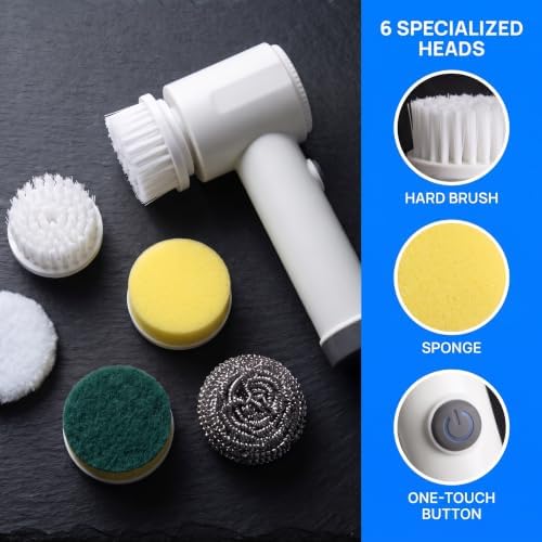 Cordless Spin Scrubber, IPX7 Electric Cleaning Brush - Image 4