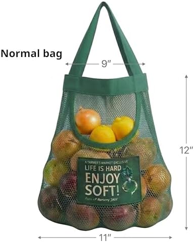 Durable Hanging Mesh Bags for Fruit & Vegetables. Reusable, Breathable Storage - Image 4
