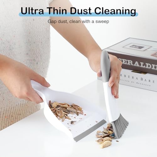 NACENA Mini Dustpan and Brush Set 2 Pack, Small Broom and Dustpan Set Dust Pan - Image 6