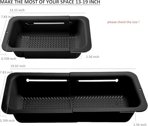LASSHSWA Collapsible Colander for Kitchen, Over the Sink Strainer Basket for - Image 5