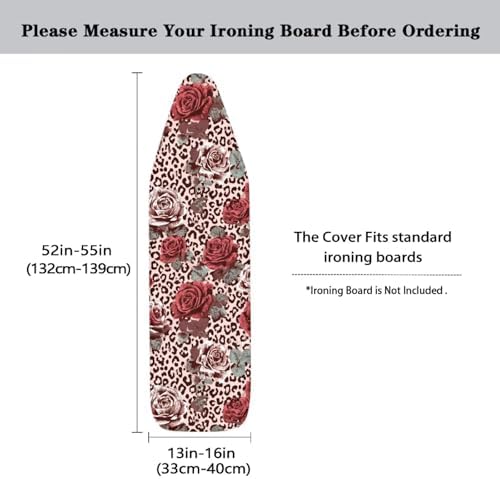Leopard Print Flower Ironing Board Covers Standard Washable Ironing Board - Image 5
