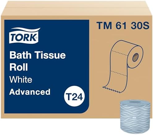 Tork Bath Tissue Roll Advanced, 500 sheets/roll, 48 rolls/case by Tork