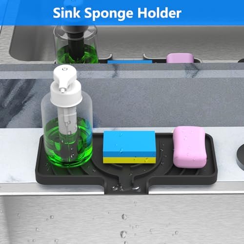 Sponge Holder for Kitchen Sink, Dish Sponge Holder Soap Tray - Image 3