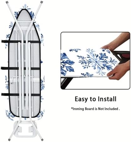 Nuxovilar Blue Snowflake Ironing Board Cover 15x54 Inches Polyester - Image 5