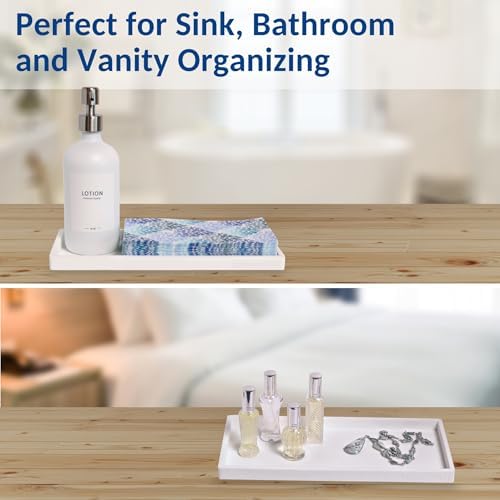 Spacewiser Silicone Countertop & Vanity Bathroom Tray – 2 PC 11.7" - Image 6
