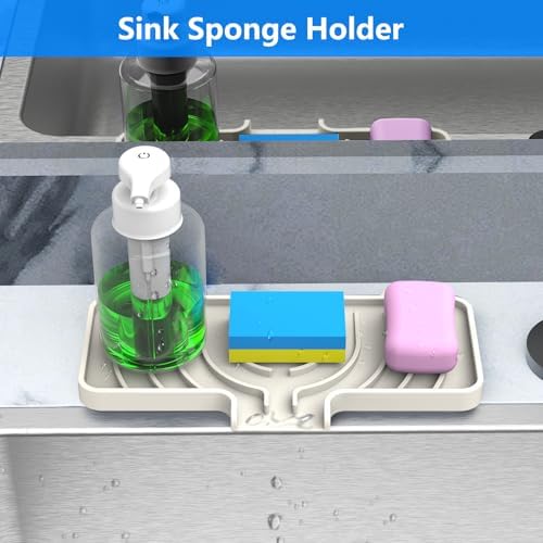 Sponge Holder for Kitchen Sink, Dish Sponge Holder Soap Tray - Image 3