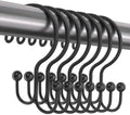 Shower Curtain Hooks, OEH Shower Curtain Rings, Decorative Double Shower Hooks by OEH
