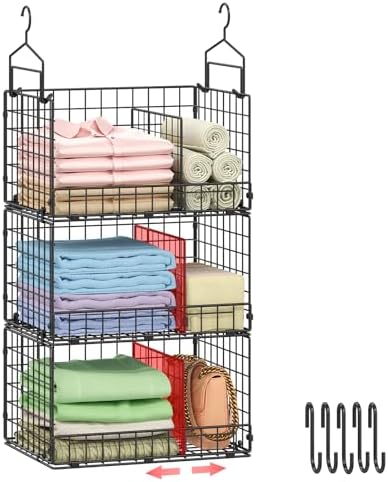 Sonyabecca 3-Tier Extra Large Closet Hanging Organizer by Sonyabecca