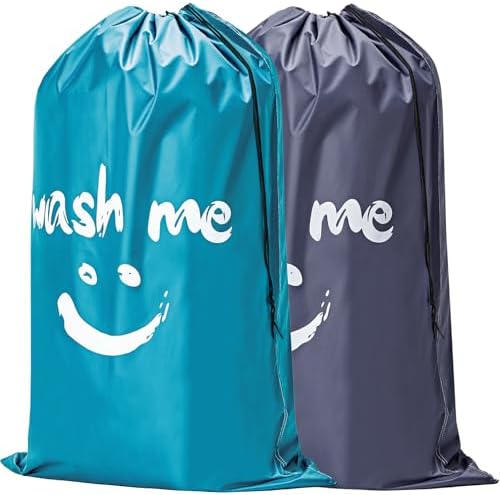 HOMEST 2 Pack XL Laundry Bag 28" x 40", Extra Large Dirty Clothes Organizer by HOMEST