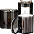 SheeChung 3 Pack Black Qtip Holder Mixed Sizes by SheeChung