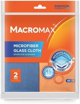 Macro Max Microfiber Glass Cloths 50 Pack, Streak Free Window by Macromax