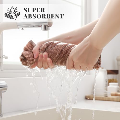Homaxy 3 Pack Cotton Terry Premium Kitchen Towels, 18 x 28 in - Image 3