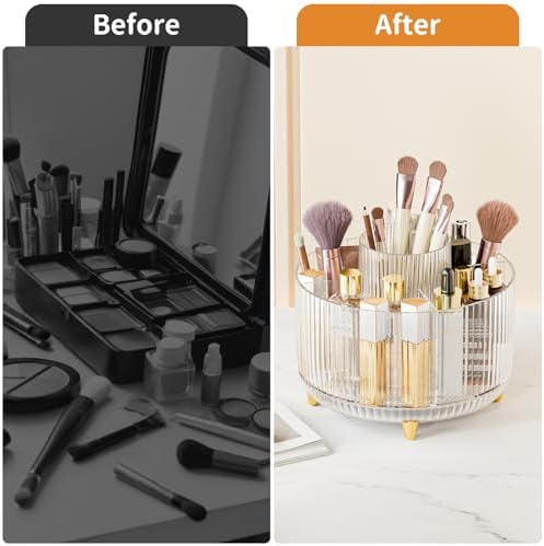 fanado 360° Rotate Makeup Brush Holder Organizer, Makeup Organizers Countertop - Image 6