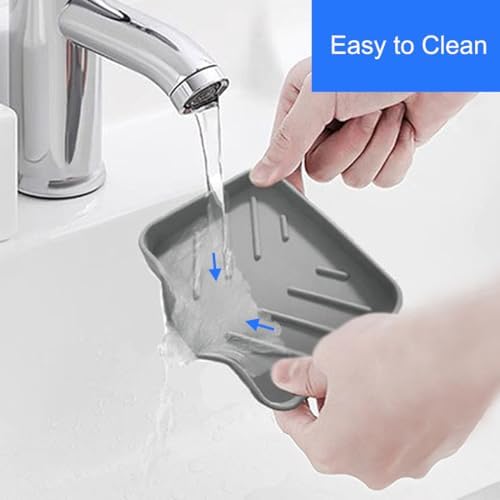 Sponge Holder with Drain Spout for Kitchen Sink, Dish Sponge Tray - Image 5
