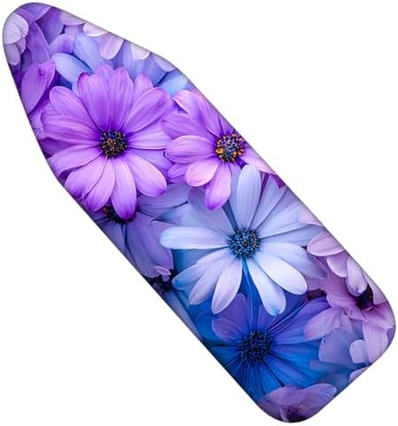Nuxovilar Purple Blue Floral Ironing Board Cover 15x54 Polyester by Nuxovilar
