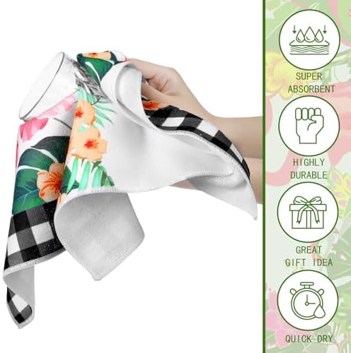 Sunnyray 6 Pcs Kitchen Towels Dish Cloths Nature Modern Absorbent Hand Tea Wash - Image 6