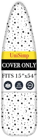 UniSimp Ironing Board Cover and Pad 15"x54" Extra Thick Natural Cotton by UniSimp