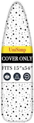 UniSimp Ironing Board Cover and Pad 15"x54" Extra Thick Natural Cotton by UniSimp