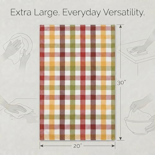 Urban Villa Kitchen Towels Cotton Dish Towels 20”x30” Harvest - Image 3