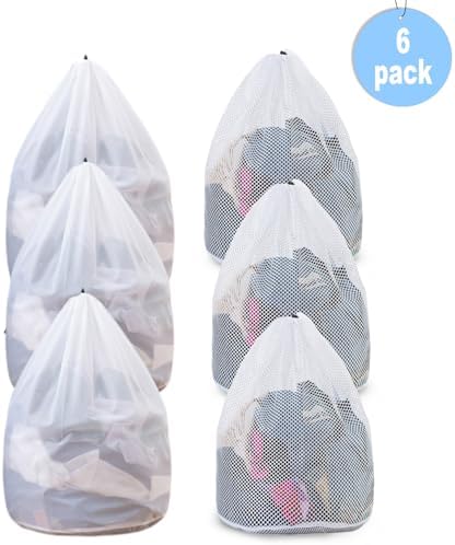 Extra Large Mesh Laundry Bags Washing Bag 6Pack Delicates Bag and Zipper - Image 3