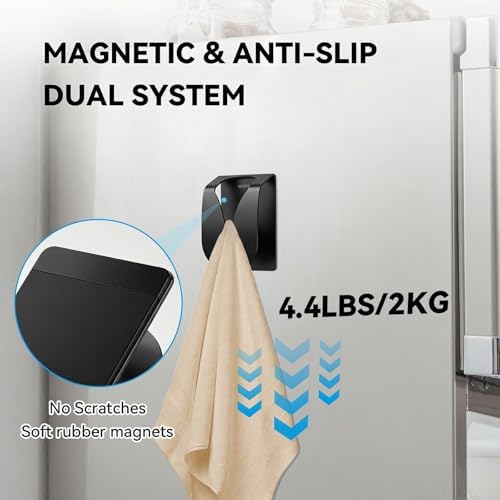 KIHOGEM 4Pcs Magnetic Towel Hook Holder - Image 3