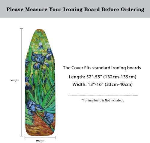 DISNIMO Irise Van Gogh Ironing Board Cover and Pad Standard Size Elastic Edge - Image 6