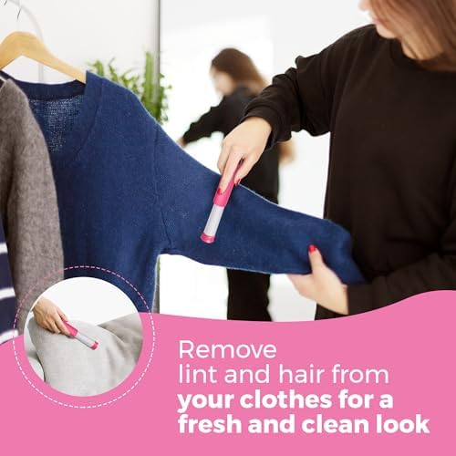 Portable Lint Roller with 100 Sticky Sheets, Mini Pet Hair Remover, Lint Roller - Image 5