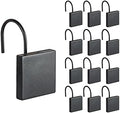 Square Shower Curtain Hooks, Decorative Bathroom Curtain Rings by Sunlit