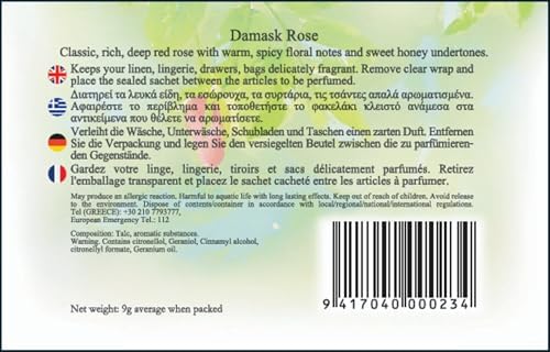 Good Life Damask Rose Scented Sachets | Designed in New Zealand | 12 Sachets - Image 6