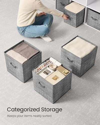 SONGMICS Storage Cubes, 13-Inch Foldable Closet Organizers - Image 4