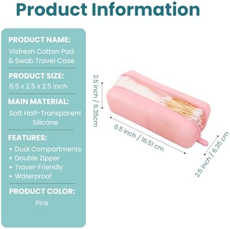 Cotton Pad Swab Travel Case, 2-in-1 Waterproof Organizer - Image 4