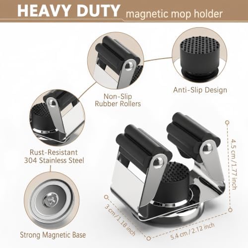 3-H 8 Pack Magnetic Broom Holder - Image 5