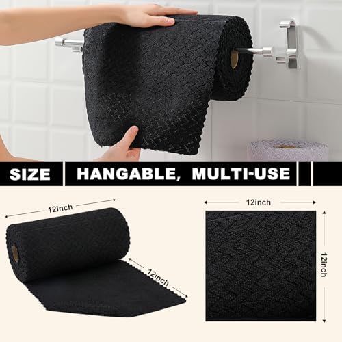 80 Pack Microfiber Cleaning Cloth Roll Reusable Paper Towels 12"x12" Tear Away - Image 2