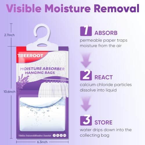 24 Moisture Absorbers for Closet, Dehumidifier Bags, 6.4oz Humidity Absorber - Image 3