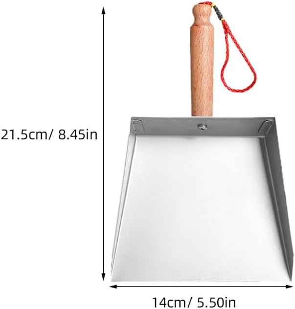 DECHOUS Metal Dustpan Stainless Steel Small Dust Pan - Image 3