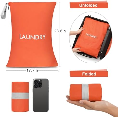 WiseBoy 4 Pack Dirty Laundry Travel Bag, Nylon Travel Dirty Clothes Bag - Image 2