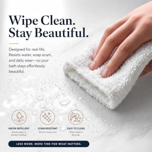 EHZNZIE White Shower Curtain Liner 72x72, PEVA Waterproof Bath Curtain - Image 5