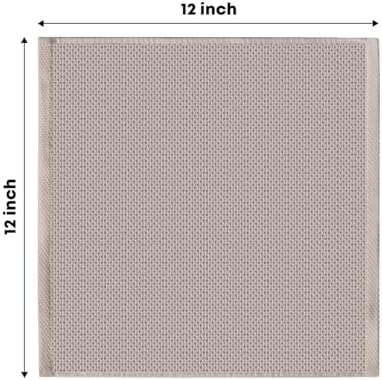Artoid Mode 100% Cotton Brown Waffle Weave Kitchen Dish Cloths, 12x12 Inch - Image 6
