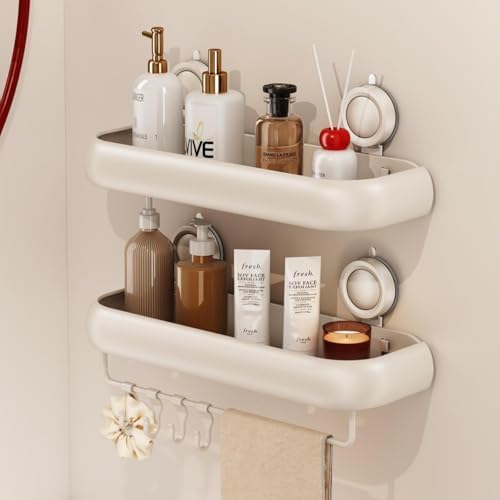 CICUFY Shower Caddy Suction Cup, 2 Pack No Drilling Corner Shower Shelves by CICUFYOfficial