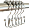 Shower Curtain Hooks 12 Pack, Double Glide Rings by Unknown